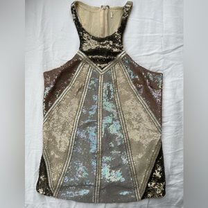 All Saints Beaded Sequin Tank Top